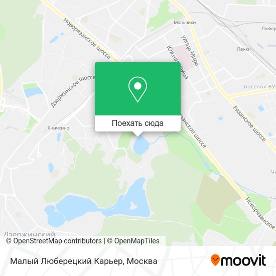 Карта Малый Люберецкий Карьер