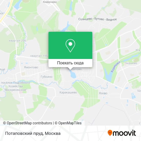 Карта Потаповский пруд