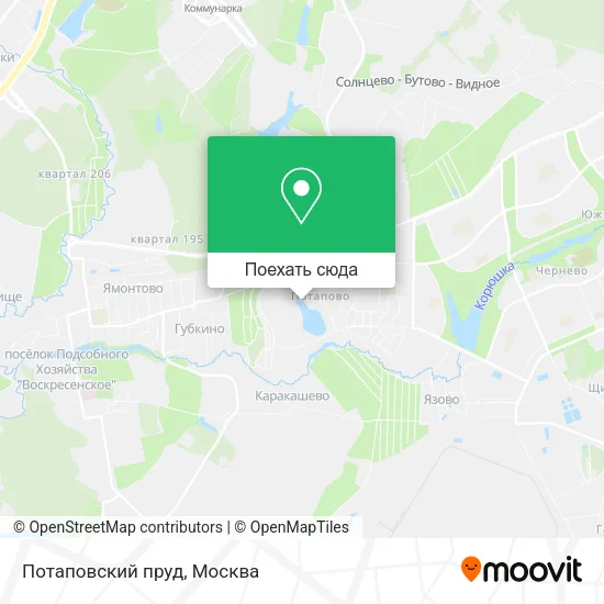 Карта Потаповский пруд