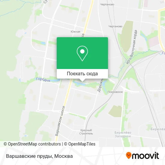 Карта Варшавские пруды