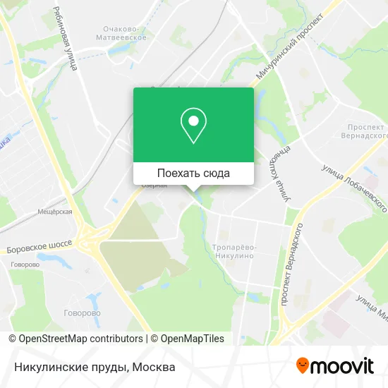 Карта Никулинские пруды