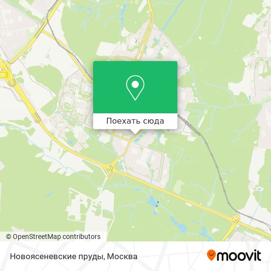 Карта Новоясеневские пруды