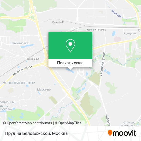 Карта Пруд на Беловежской