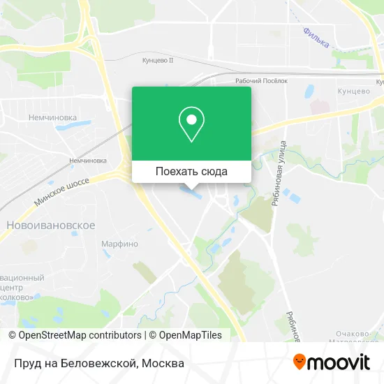 Карта Пруд на Беловежской