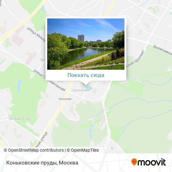 Карта Коньковские пруды