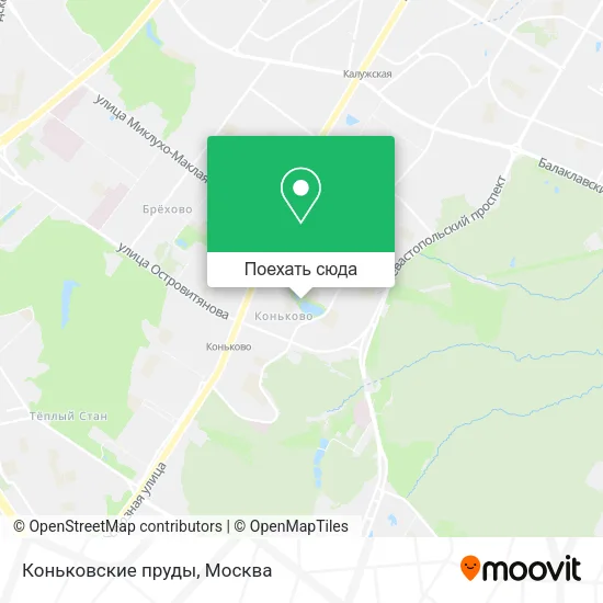 Карта Коньковские пруды