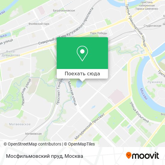 Карта Мосфильмовский пруд