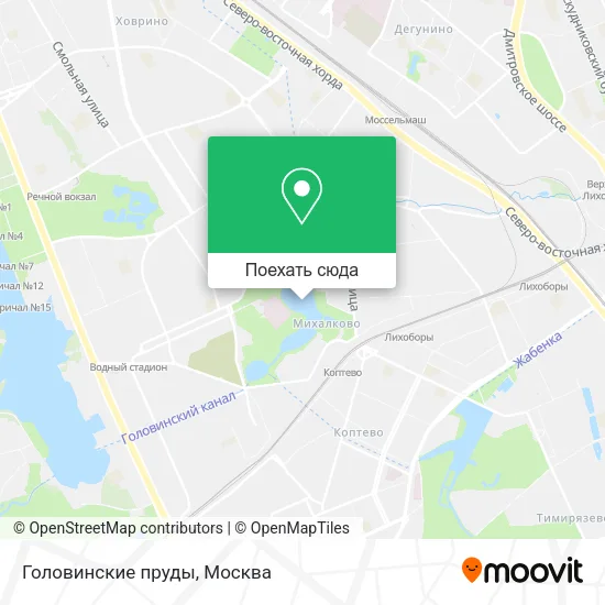 Карта Головинские пруды