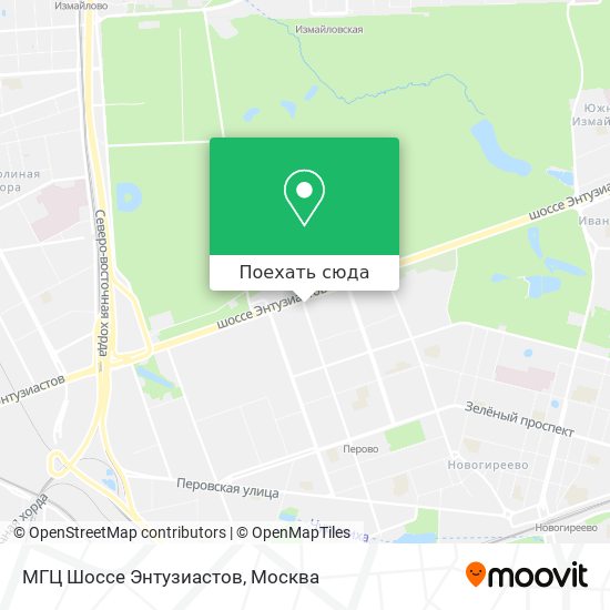 Карта МГЦ Шоссе Энтузиастов