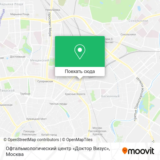 Карта Офтальмологический центр «Доктор Визус»