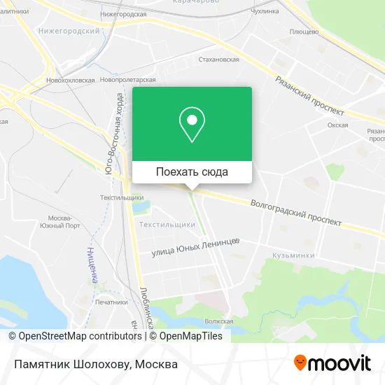 Карта Памятник Шолохову