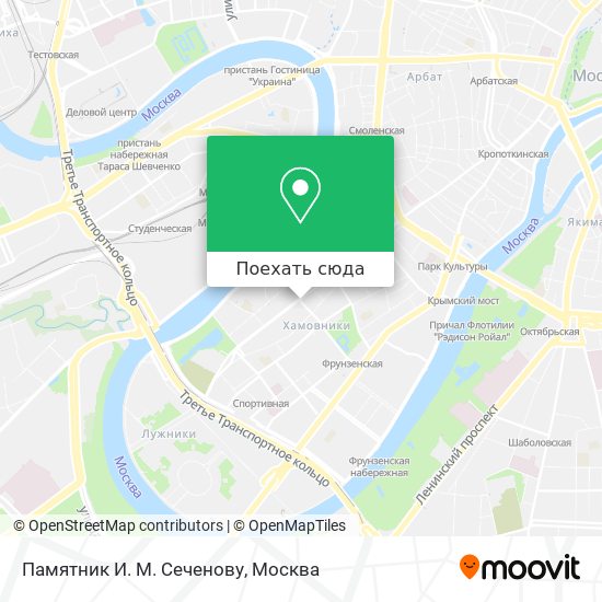 Карта Памятник И. М. Сеченову