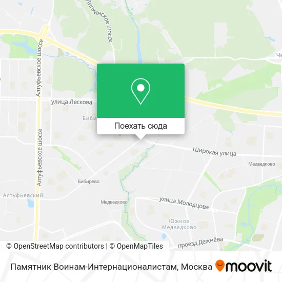 Карта Памятник Воинам-Интернационалистам
