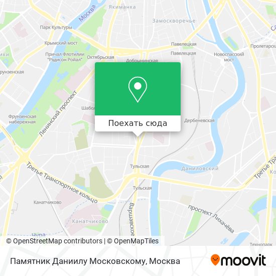 Карта Памятник Даниилу Московскому