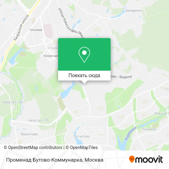 Карта Променад  Бутово-Коммунарка