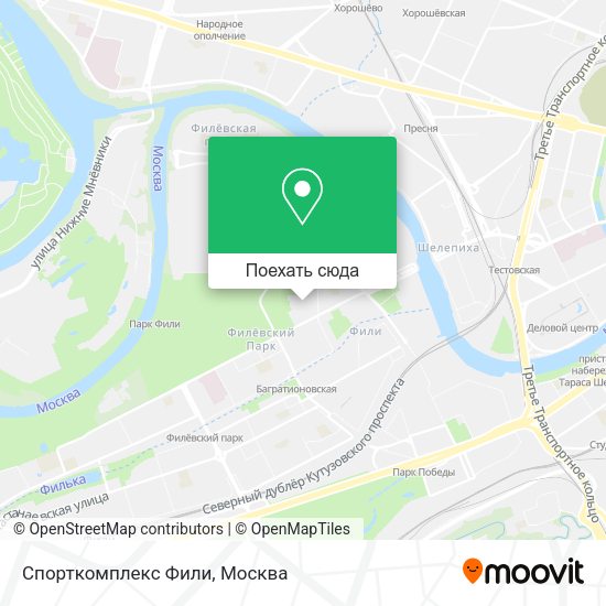 Карта Спорткомплекс  Фили