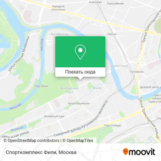 Карта Спорткомплекс  Фили