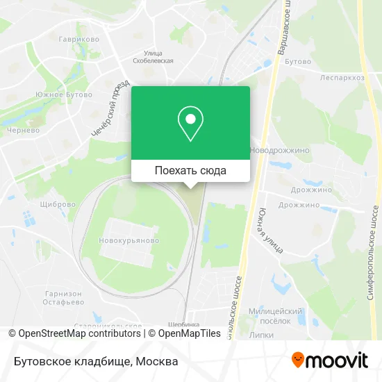 Карта Бутовское кладбище