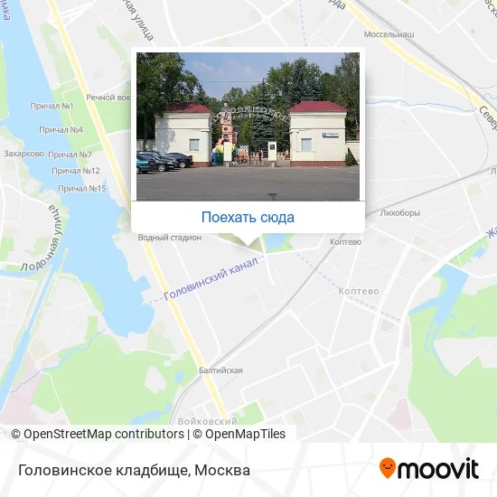 Карта Головинское кладбище
