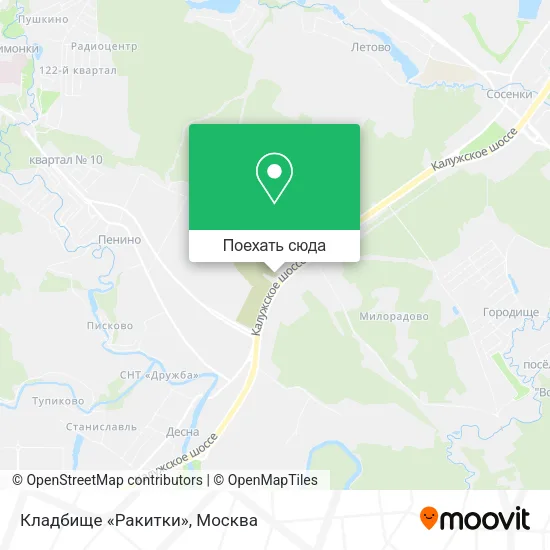 Карта Кладбище «Ракитки»