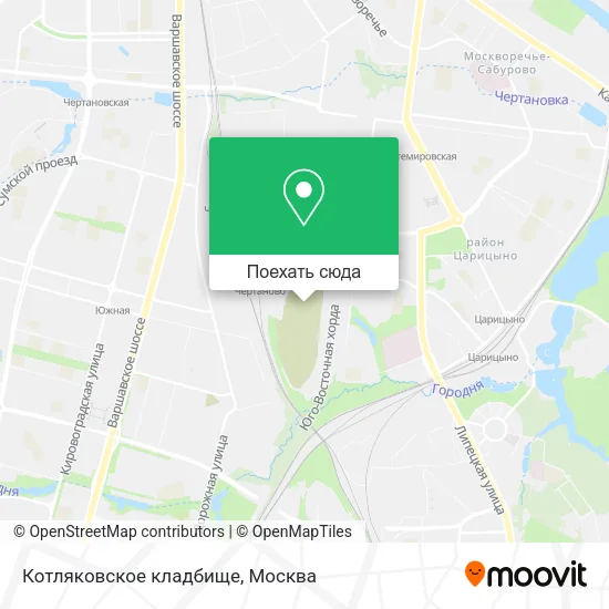 Карта Котляковское кладбище