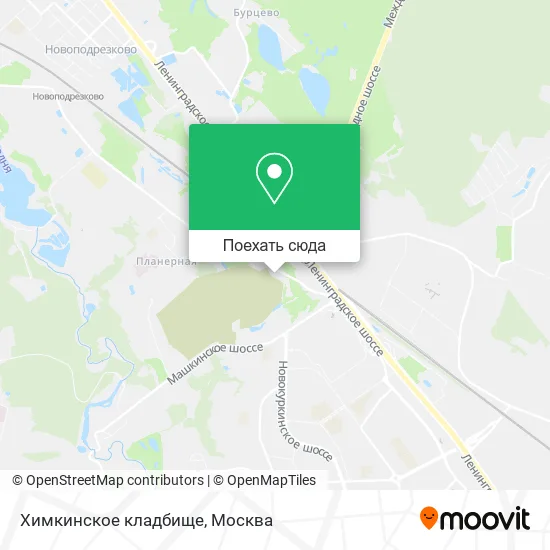 Карта Химкинское кладбище