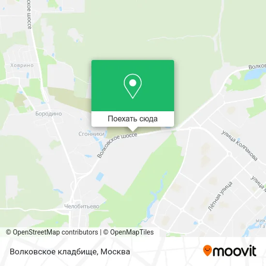 Карта Волковское кладбище