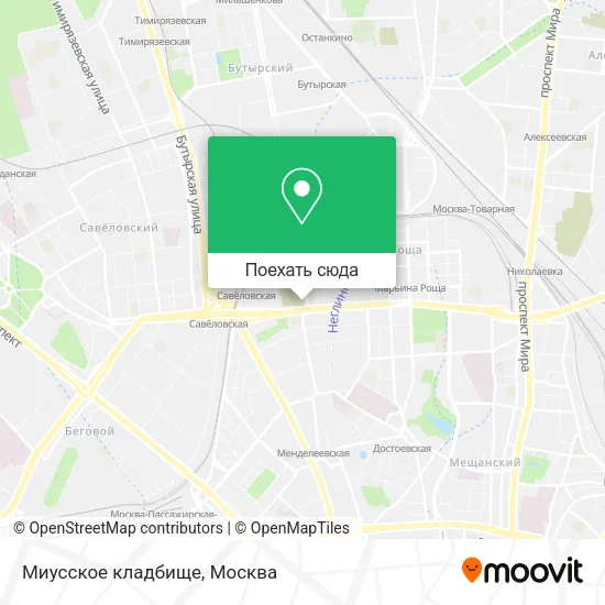 Карта Миусское кладбище