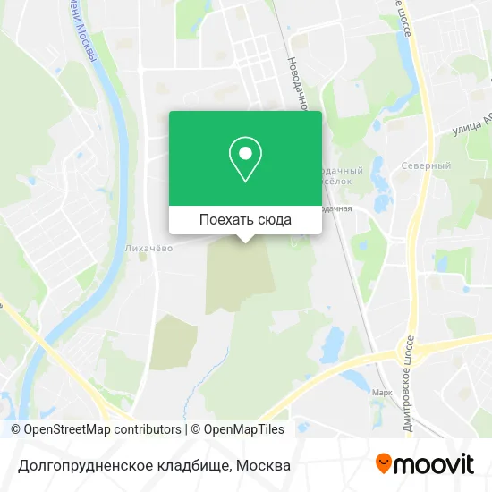 Карта Долгопрудненское кладбище