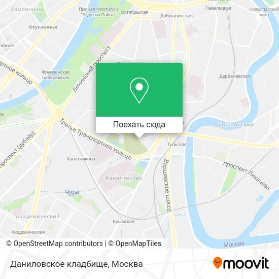 Карта Даниловское кладбище