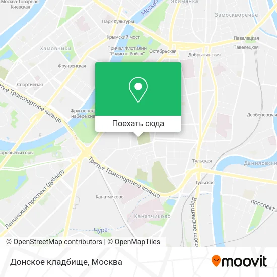 Карта Донское кладбище