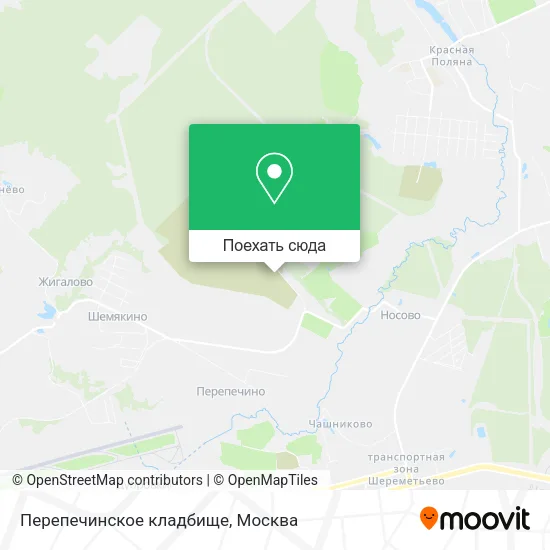 Карта Перепечинское кладбище