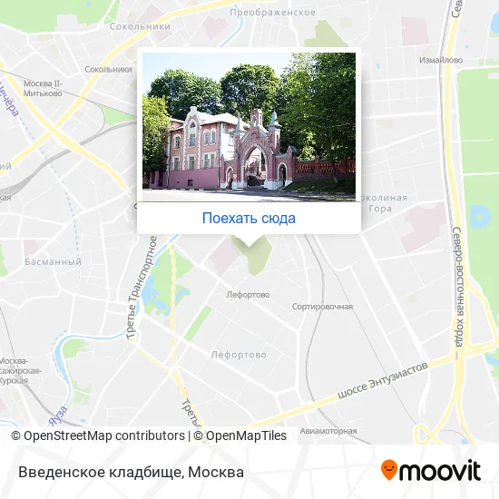 Карта Введенское кладбище