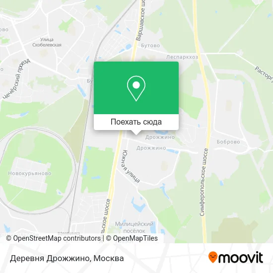 Карта Деревня Дрожжино