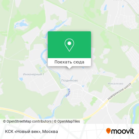 Карта КСК «Новый век»