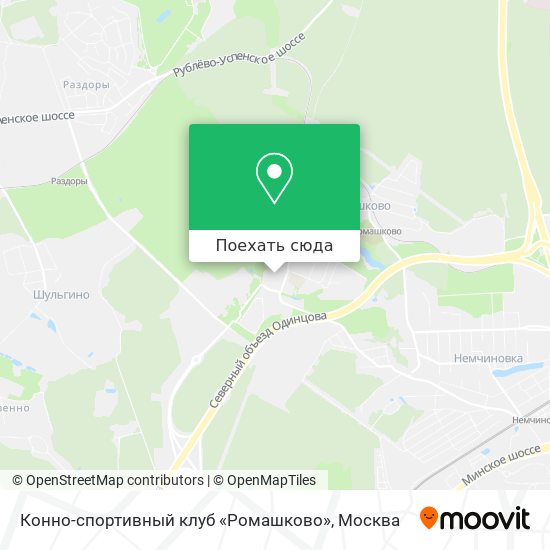 Карта Конно-спортивный клуб «Ромашково»