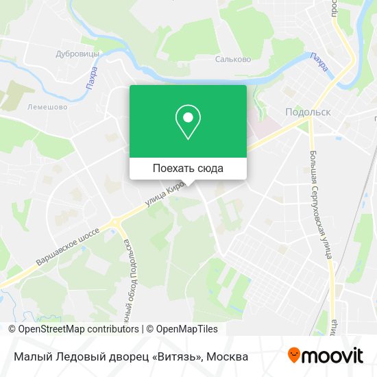 Карта Малый Ледовый дворец «Витязь»