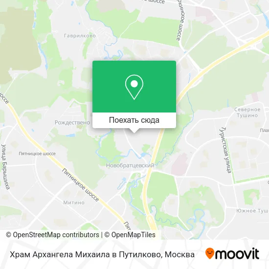 Карта Храм Архангела Михаила в Путилково