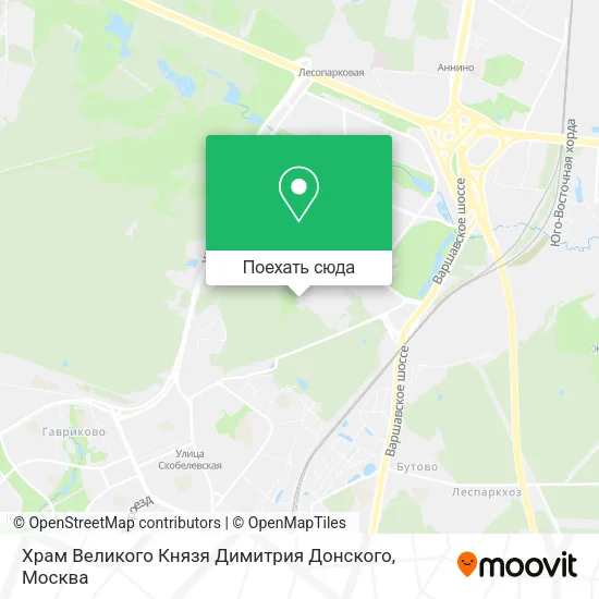 Карта Храм Великого Князя Димитрия Донского