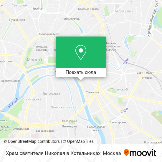 Карта Храм святителя Николая в Котельниках
