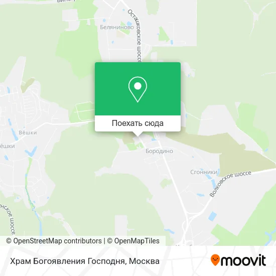 Карта Храм Богоявления Господня