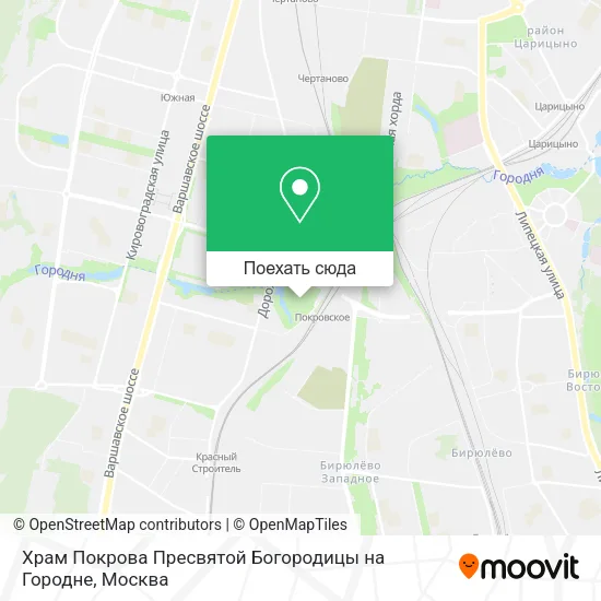 Карта Храм Покрова Пресвятой Богородицы на Городне