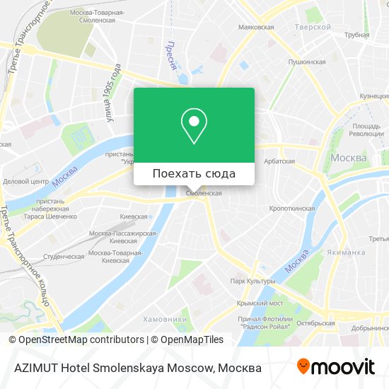 Карта AZIMUT Hotel Smolenskaya Moscow