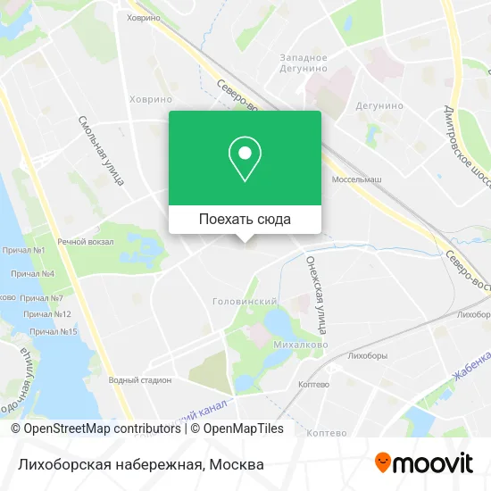Карта Лихоборская набережная