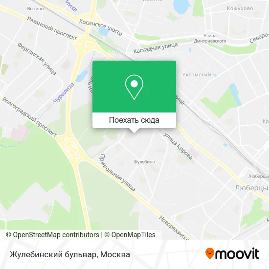 Карта Жулебинский бульвар