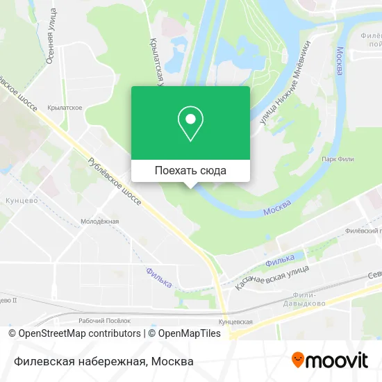 Карта Филевская набережная
