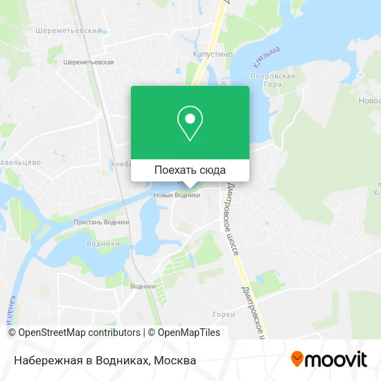 Карта Набережная в Водниках