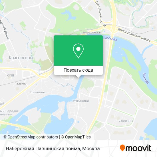 Карта Набережная Павшинская пойма