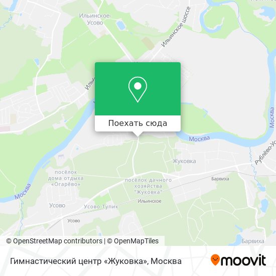 Карта Гимнастический центр «Жуковка»