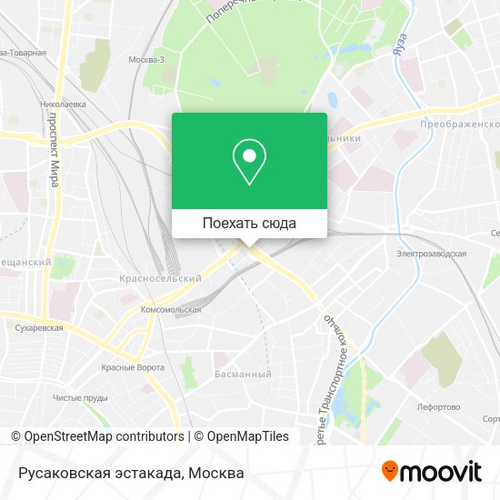 Карта Русаковская эстакада